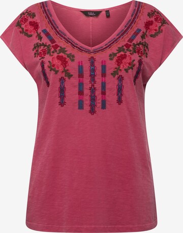 T-shirt Ulla Popken en rose : devant