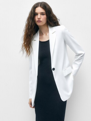 Pull&Bear Blazer in White: front