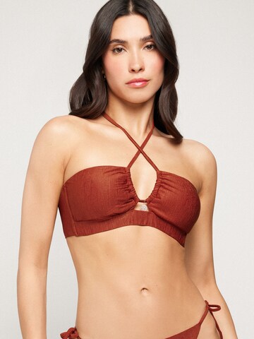 Tezenis Bikini Top 'Paradise Bay' in Brown: front