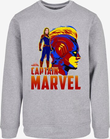 ABSOLUTE CULT Sweatshirt 'Captain Marvel' in Grau: predná strana