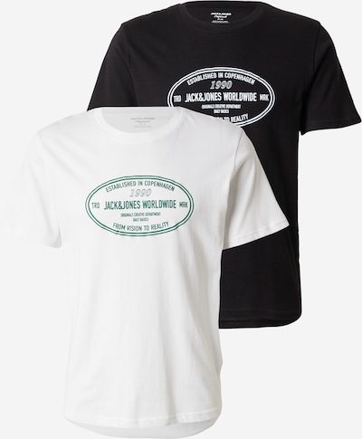JACK & JONES Majica 'JORYORK' u crna / bijela, Pregled proizvoda