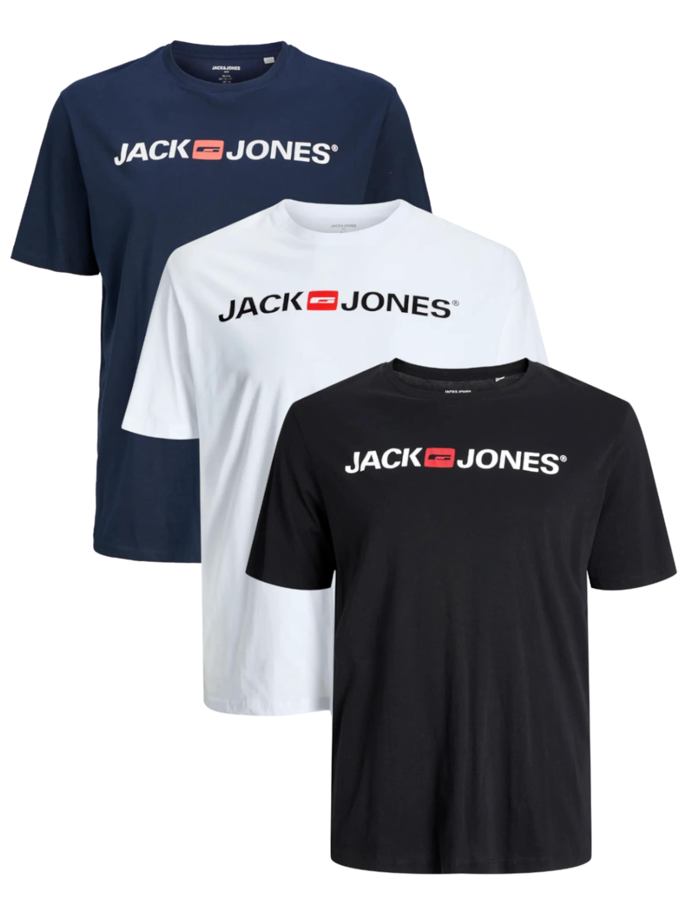 JACK & JONES Shirt 'JJELOGO JJECORP' in Black: front