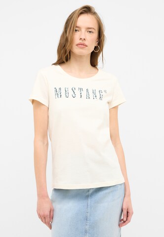 MUSTANG - Camisa 'Alma' em branco: frente