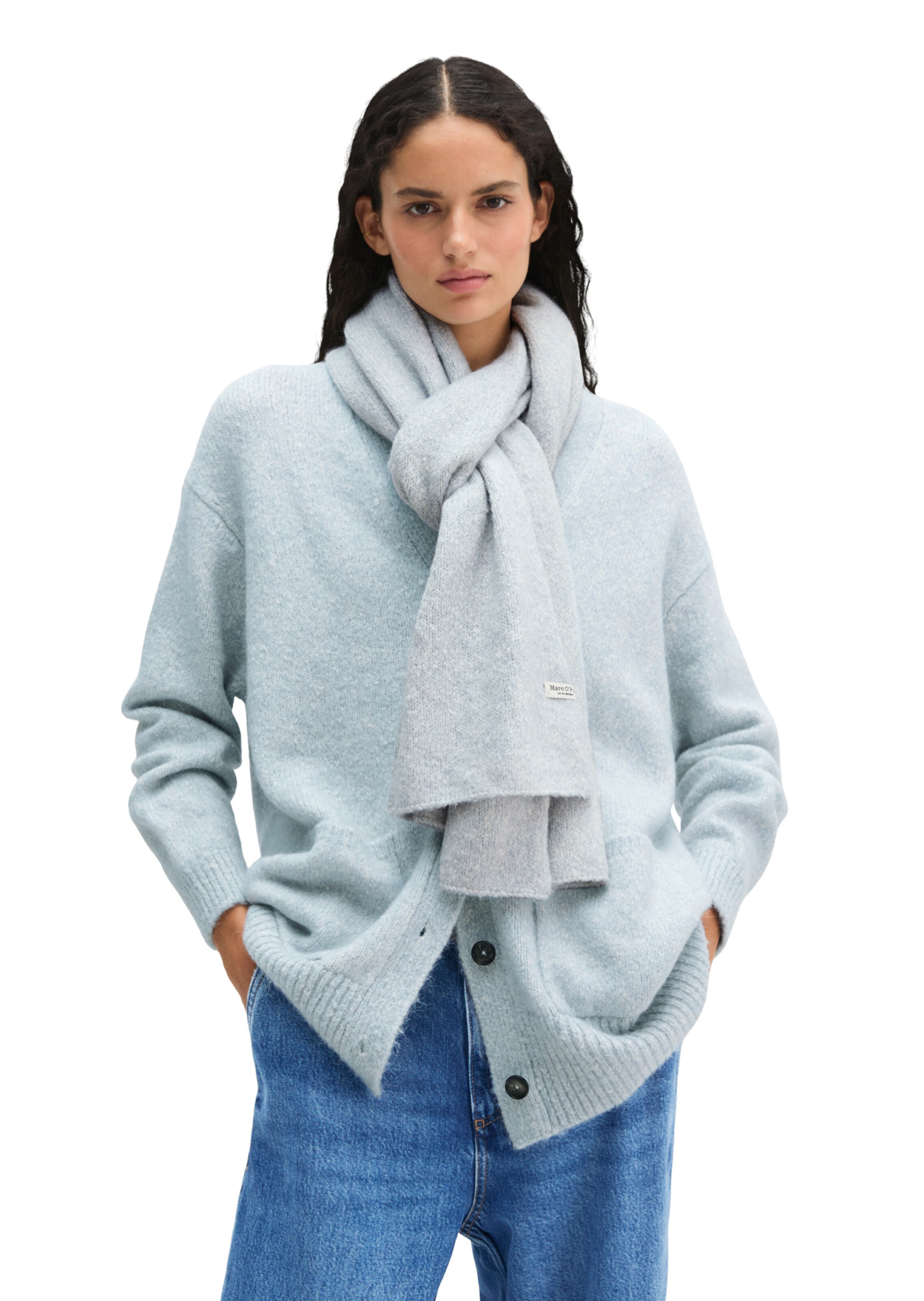 Marc O'Polo Scarf in Blue: front