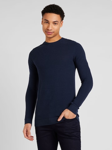 Lindbergh - Regular Fit Pullover em azul: frente