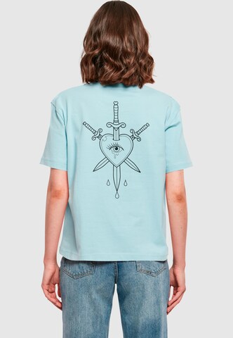 Miss Tee T-Shirt 'Heartbreaker Lovetaker' in Blau: Vorderseite