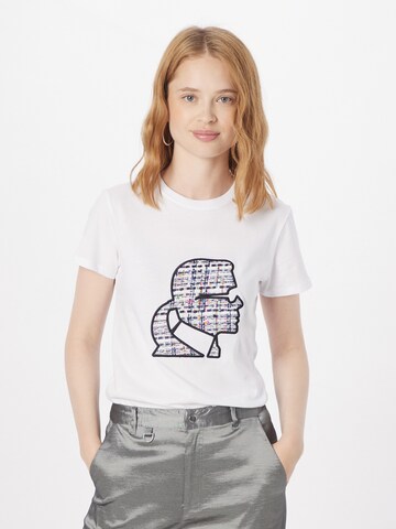 Karl Lagerfeld T-shirt i vit: framsida