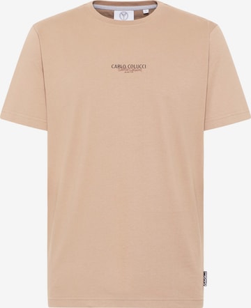 T-Shirt 'De Salvador' Carlo Colucci en beige : devant