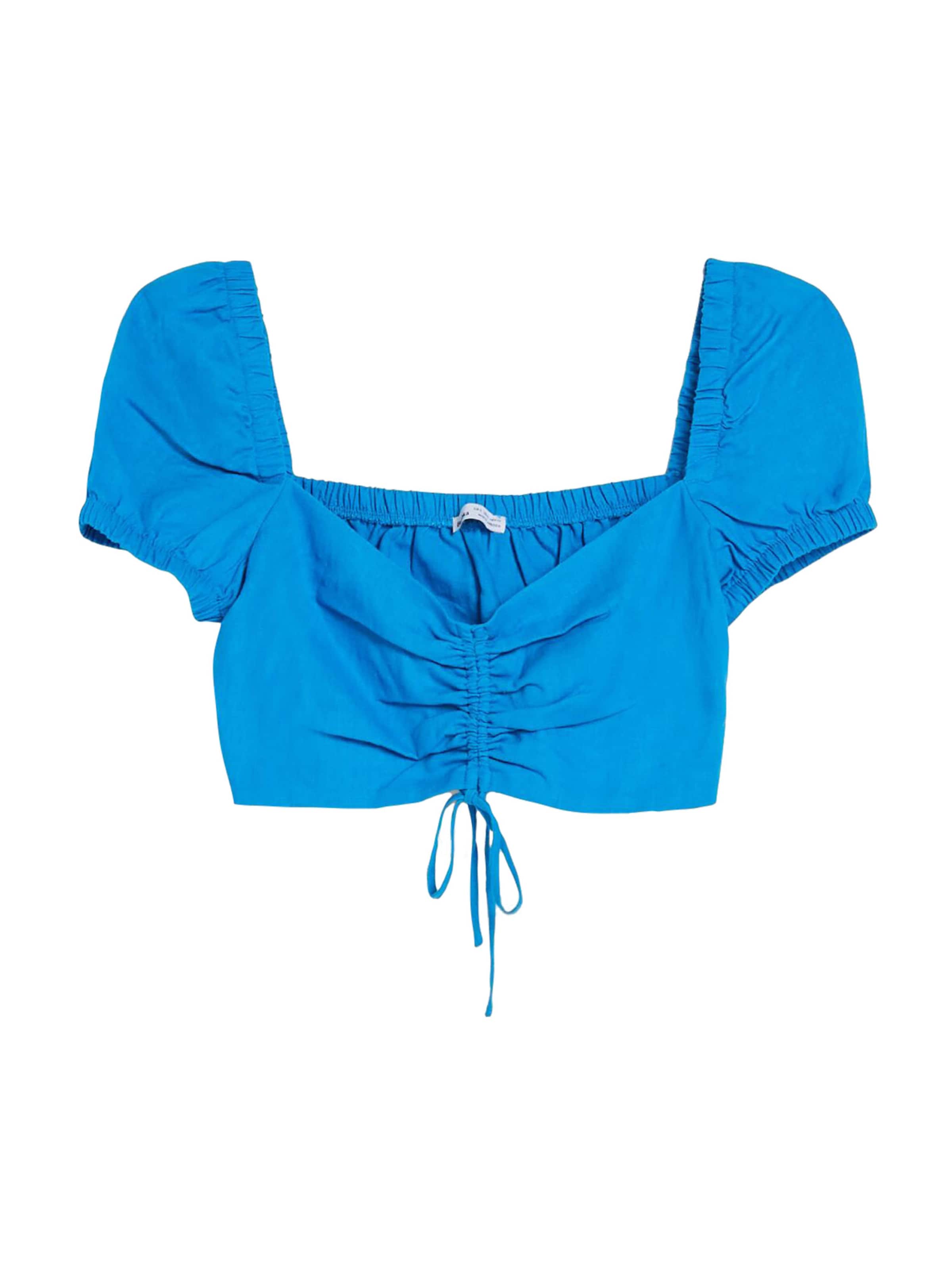 BershkaBluza - plava boja: prednji dio