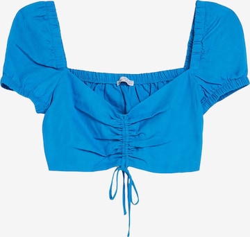 Bershka Blouse in Blue: front