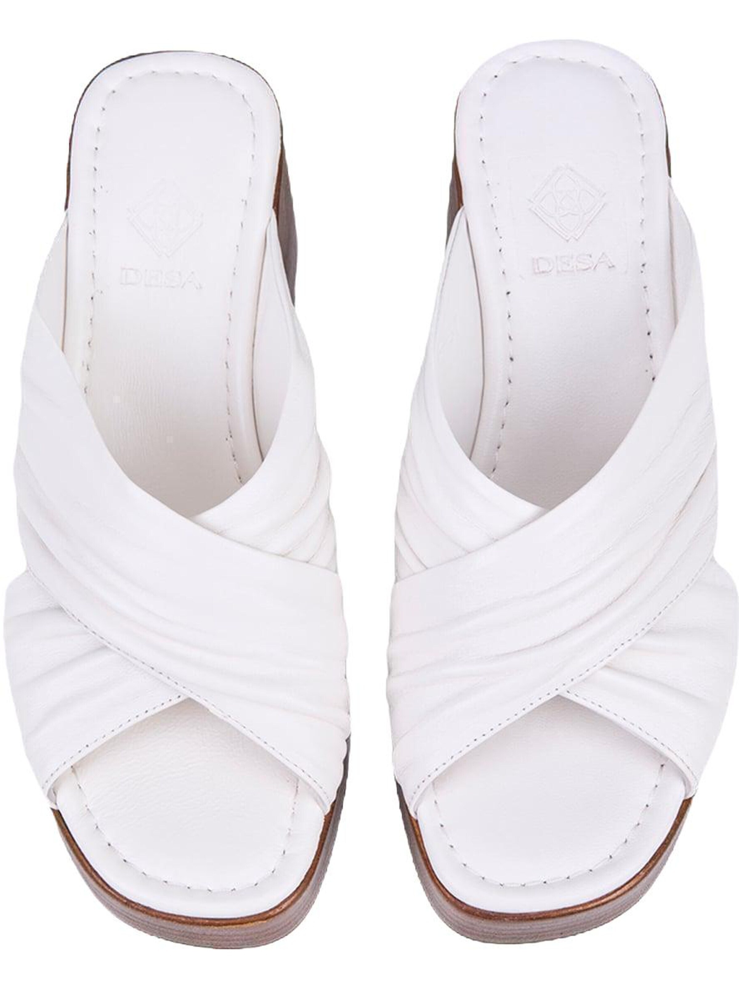 Pantoufle 'Plattformrutschen' Desa en blanc