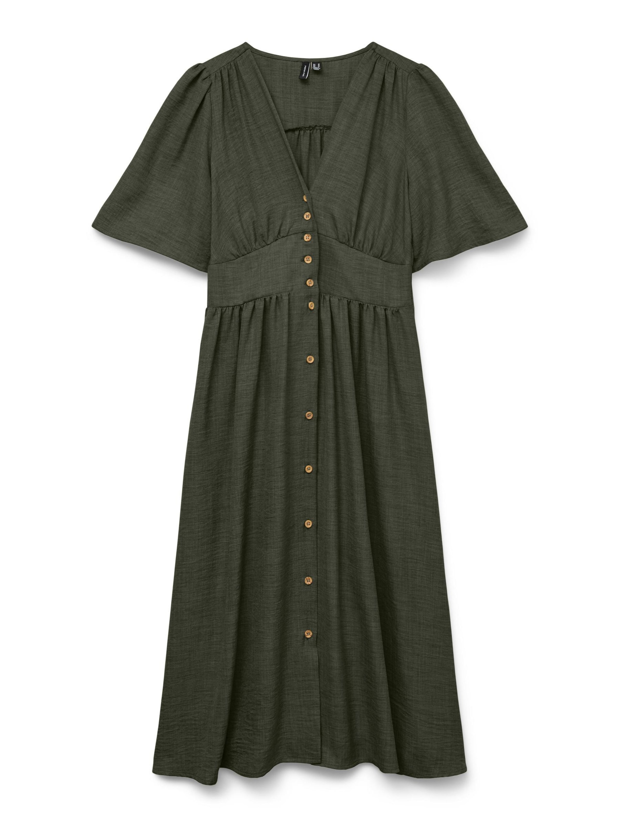 Vero Moda Curve Jurk 'VMCMelaney' in Groen: voorkant