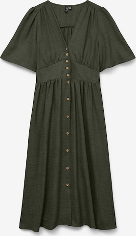 Vero Moda Curve Kleid 'VMCMelaney' in Grün: Vorderseite