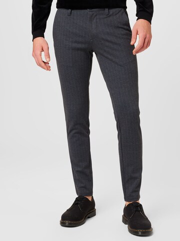 Coupe slim Pantalon chino 'MARK' Only & Sons en gris : devant