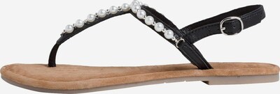 TAMARIS T-bar sandals in Black / Pearl white, Item view