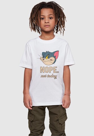 ABSOLUTE CULT Shirt 'Tom and Jerry - Nope Not Today' in Wit: voorkant