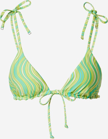 Triunghi Sutien costum de baie de la Seafolly pe verde: față