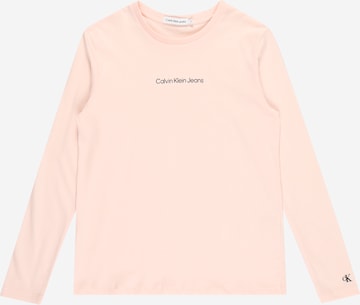 T-Shirt Calvin Klein Jeans en rose : devant