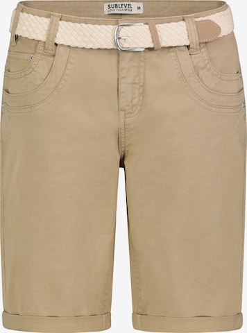 Sublevel Shorts in Beige: Vorderseite