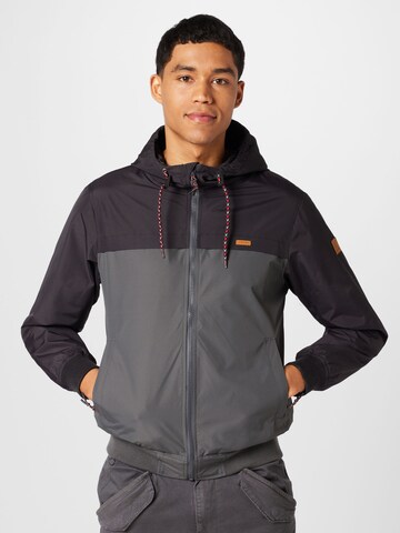 Iriedaily Between-season jacket 'Achterdeck' in Black: front