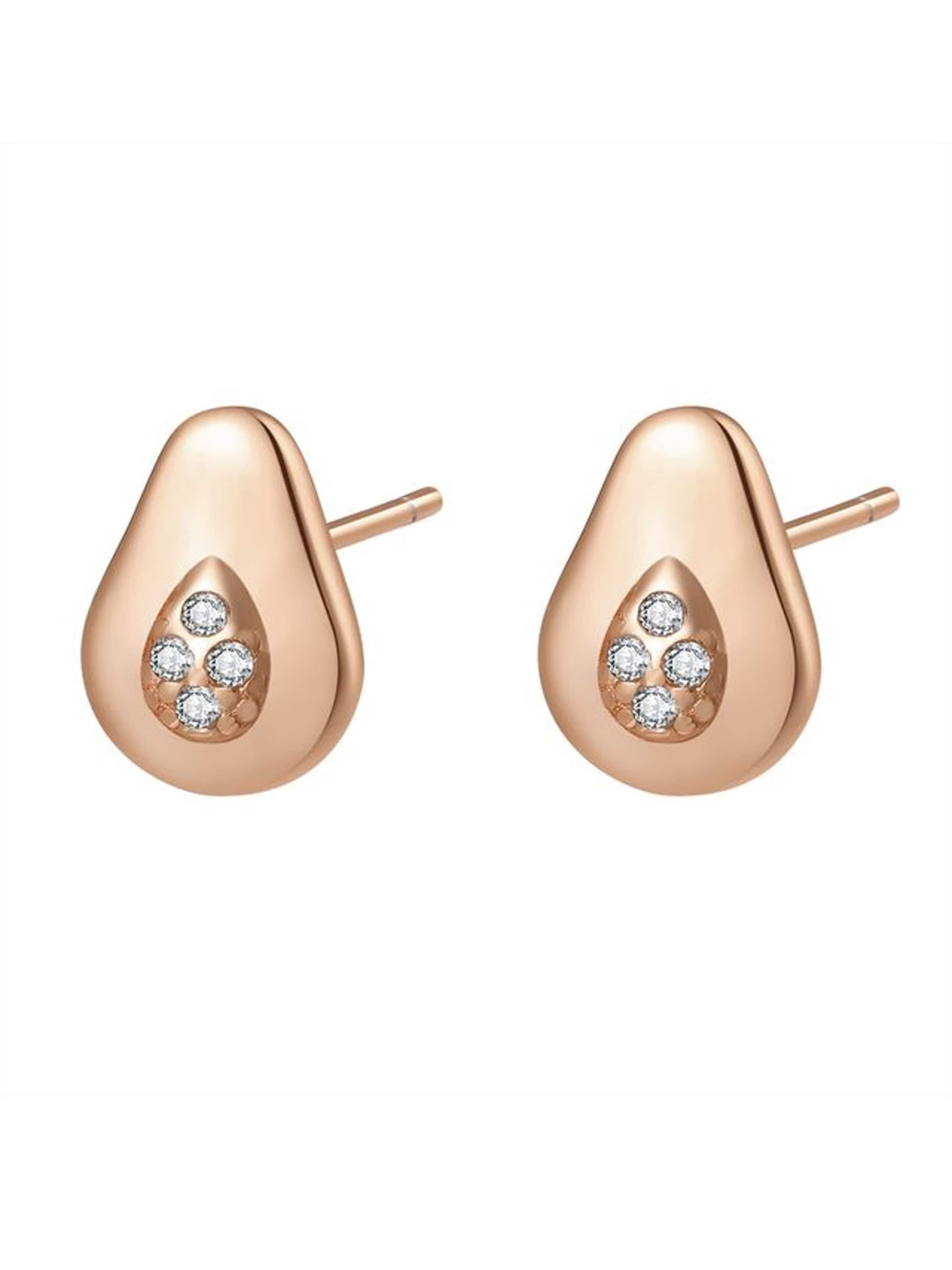 Hey Happiness - Pendientes 'Avocado Joy' en oro: frente