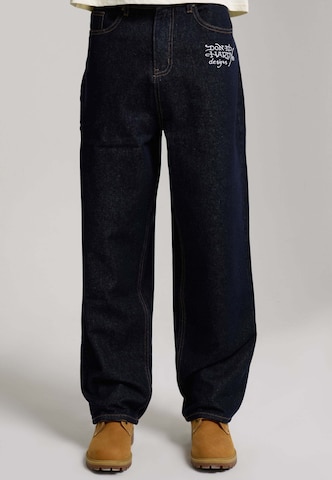 Ed Hardy Свободный крой Джинсы в Синий: спереди