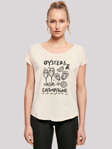 T-shirt F4NT4STIC en beige : devant