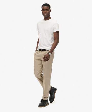 Regular Pantalon chino 'Premium' Superdry en marron