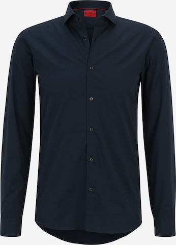 HUGO Slim fit Button Up Shirt 'Erriko' in Blue: front