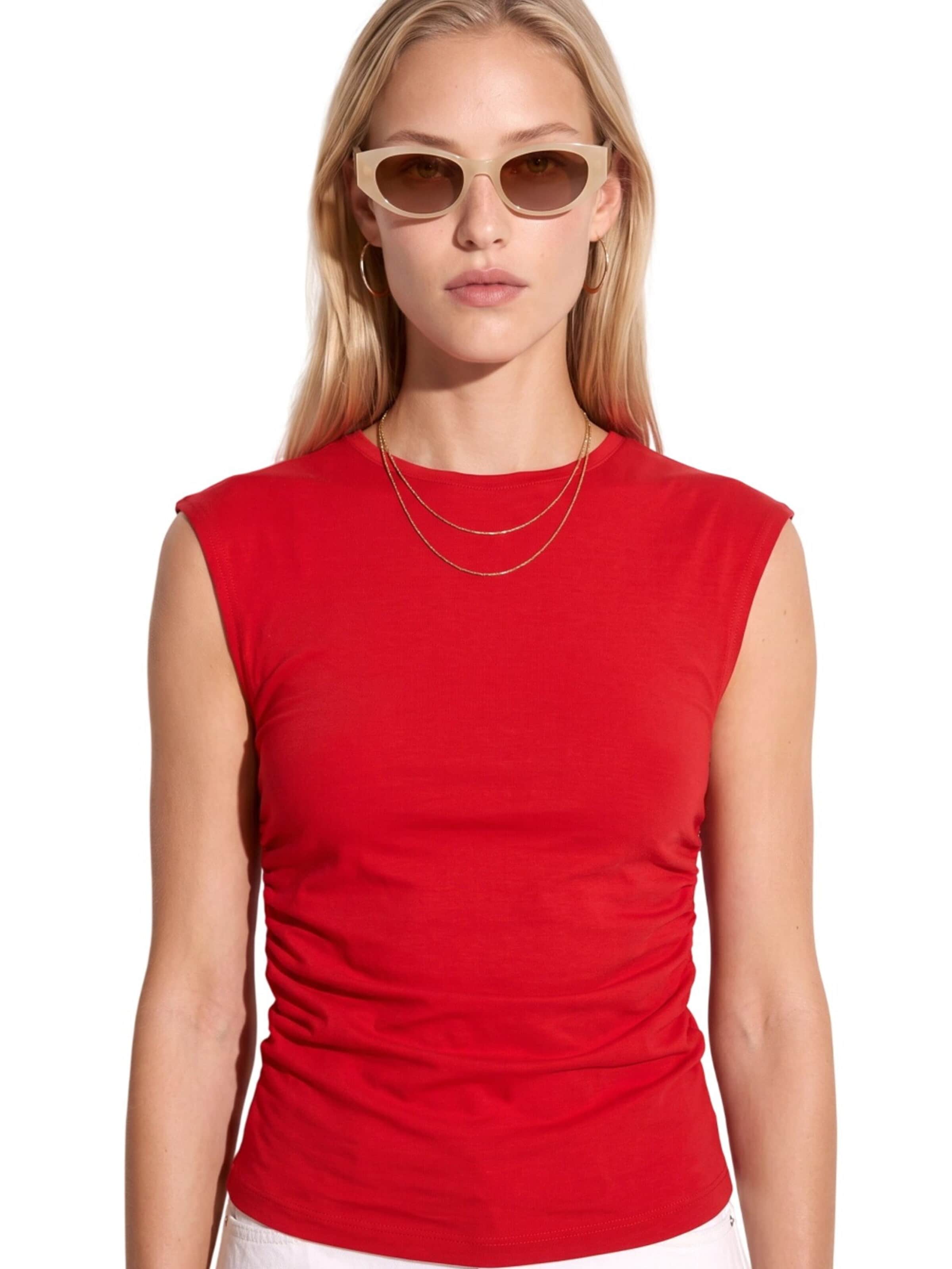 No Matter What Blouse in Rood: voorkant