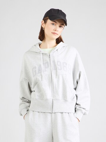 GAP Кофта на молнии в Серый: спереди