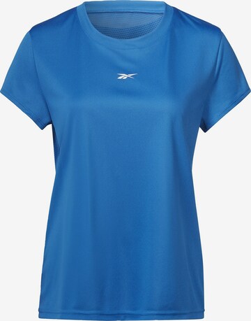 T-shirt fonctionnel Reebok en bleu : devant