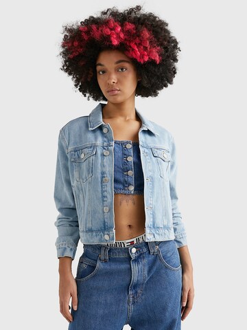 Tommy Jeans Přechodná bunda 'Izzie' – modrá: přední strana