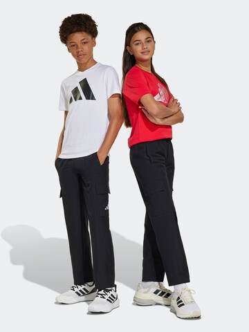 ADIDAS SPORTSWEAR Loose fit Workout Pants in Black: front