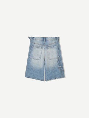 Wide Leg Jean Bershka en bleu