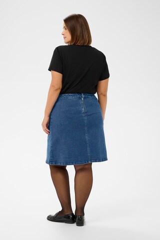 KAFFE CURVE Rok 'KCleni' in Blauw