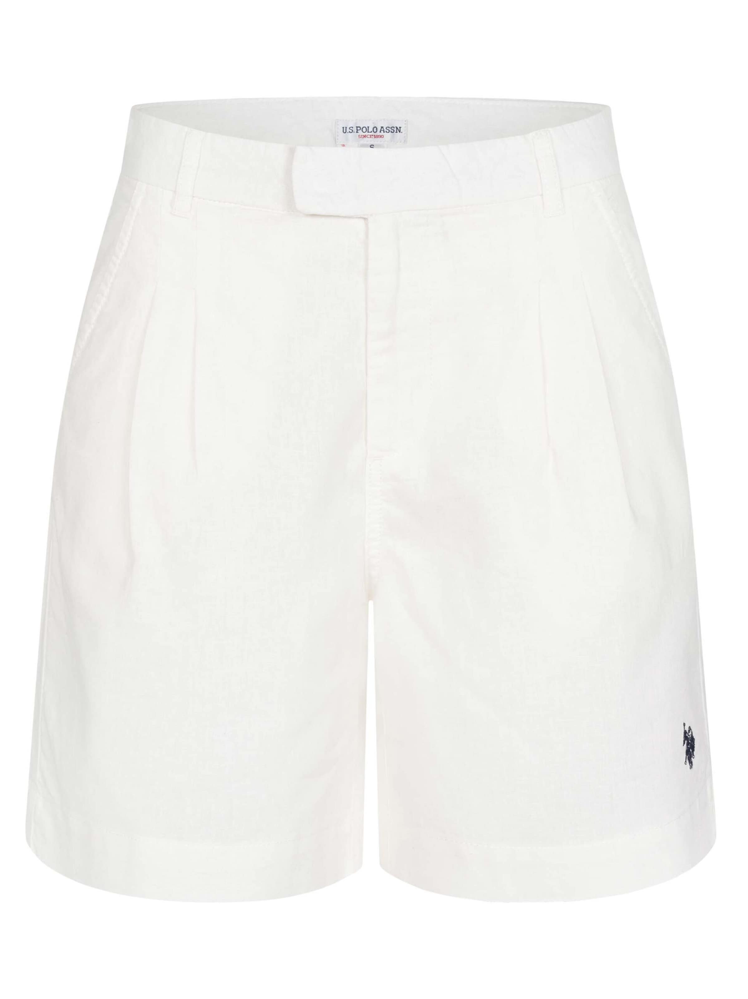Regular Pantalon à pince U.S. POLO ASSN. en blanc