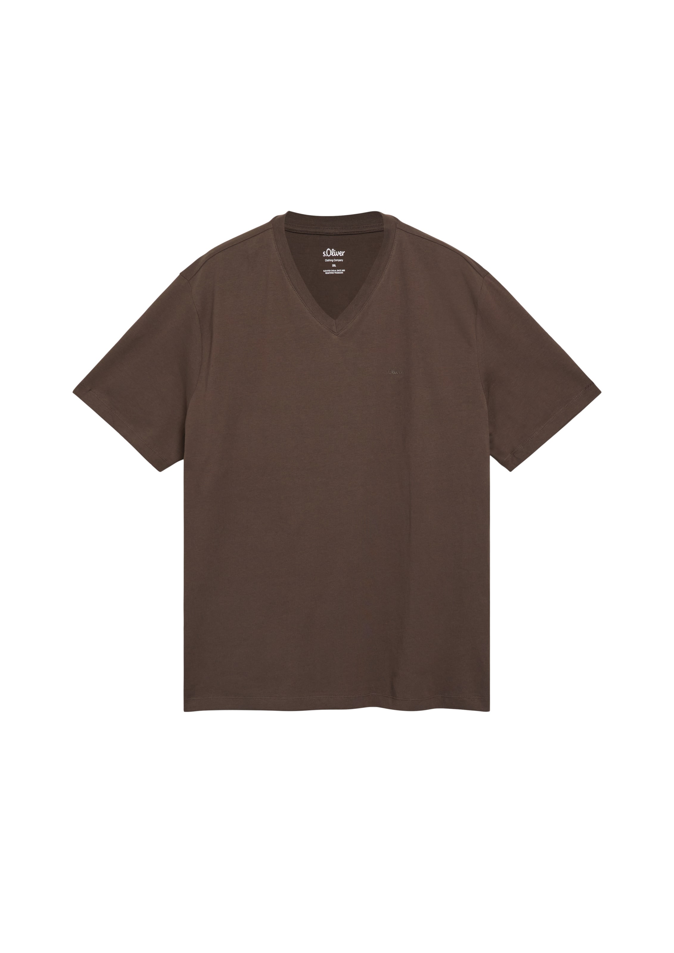 s.Oliver Men Big Sizes Shirt in Brown: front