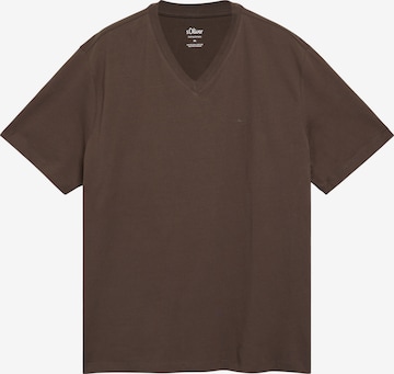 s.Oliver Men Big Sizes Shirt in Brown: front