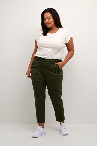 KAFFE CURVE Skinny Chino Pants in Green