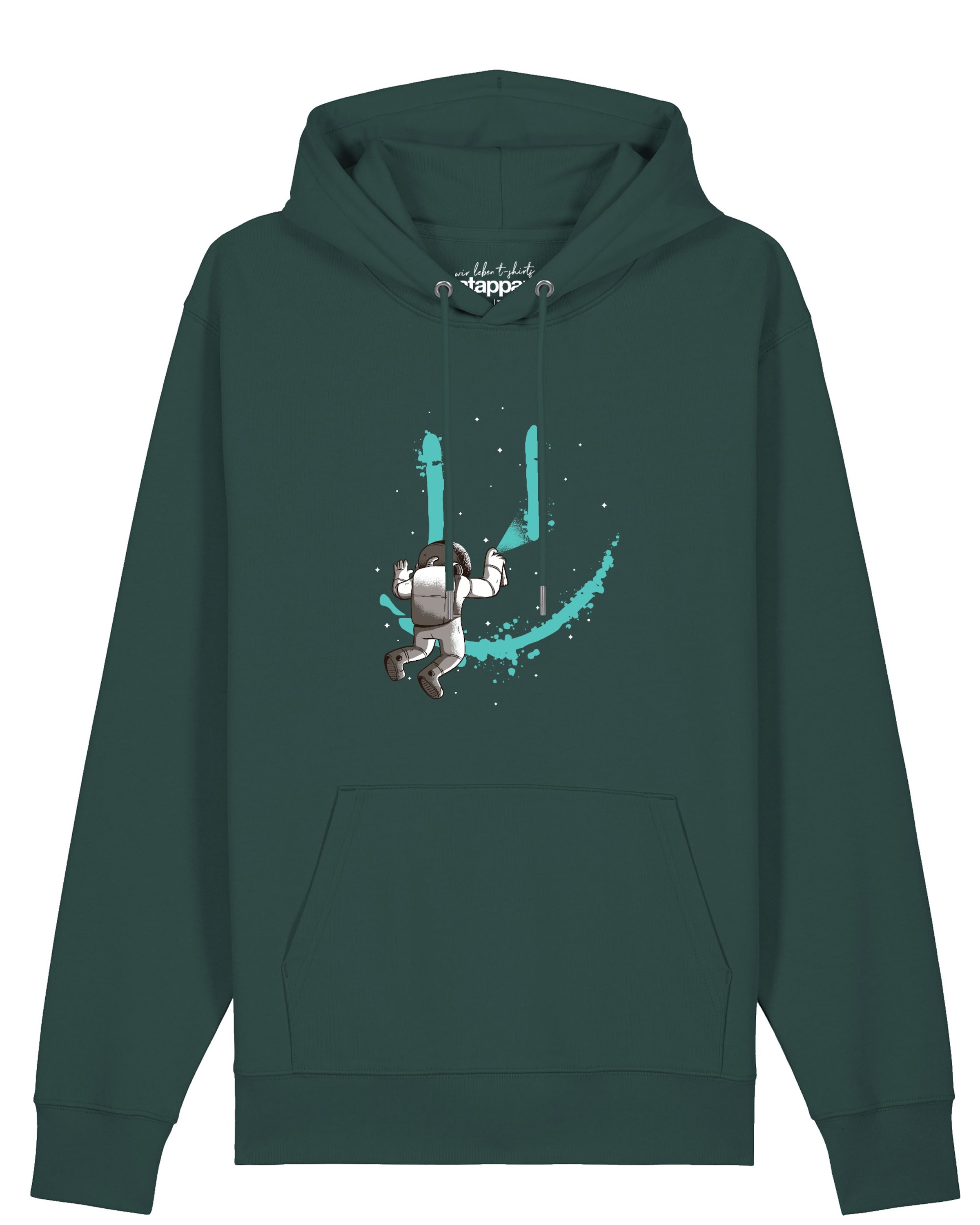 Sweat-shirt ' Graffiti Astronaut ' Watapparel en vert : devant