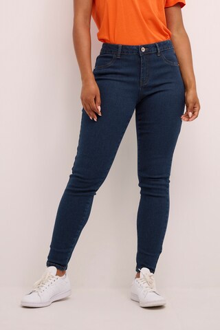 Cream Slim fit Jeggings 'Tove' in Blue: front