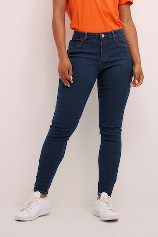 Cream Slim fit Jeggings 'Tove' in Blue: front