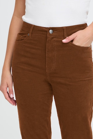 évasé Pantalon 'PZSally' Pulz en marron