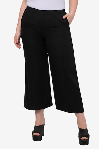 Loosefit Pantalon Ulla Popken en noir : devant