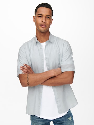 Only & Sons Slim fit Πουκάμισο 'Caiden' σε μπλε