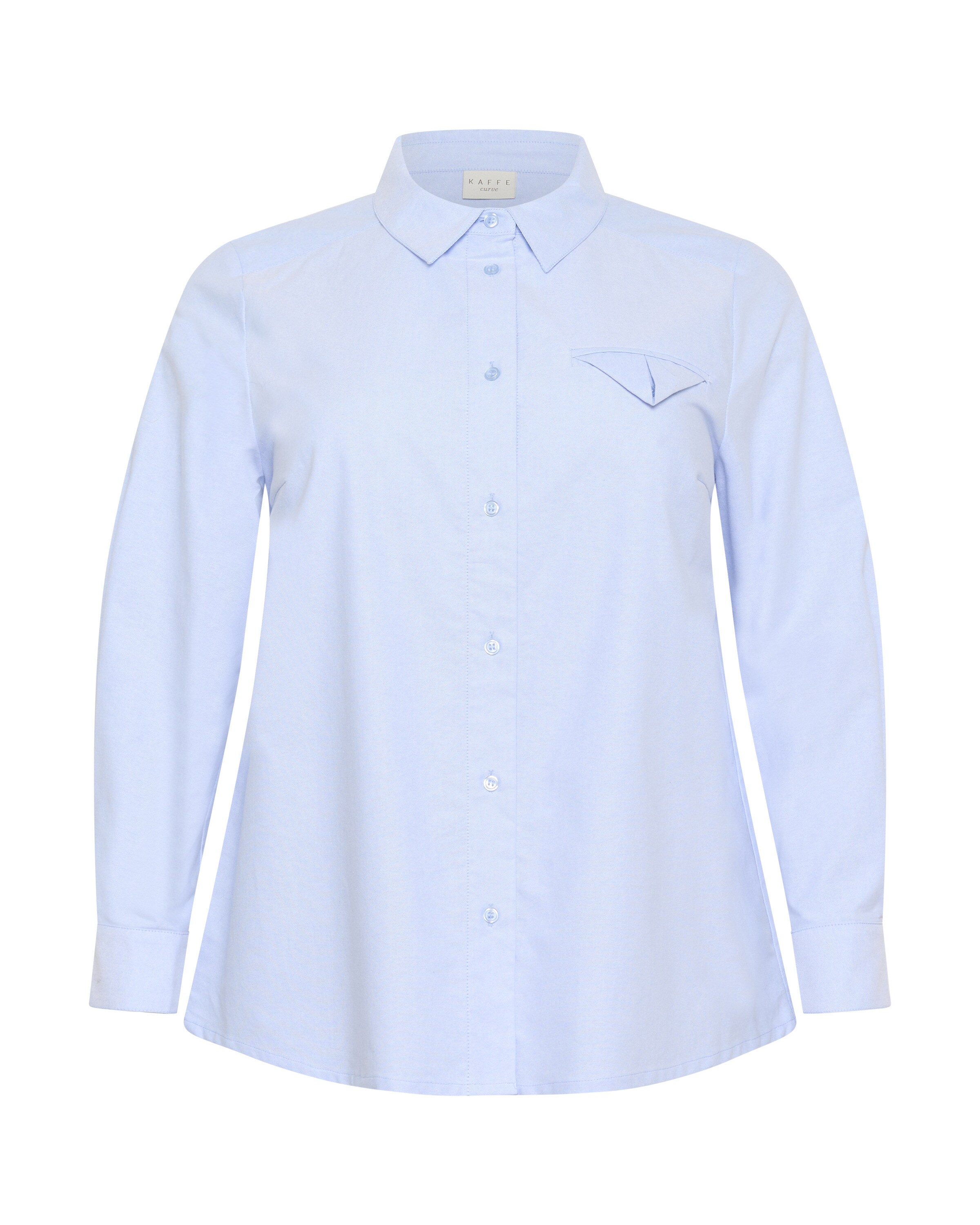 KAFFE CURVE Blouse 'Osina' in Blauw: voorkant