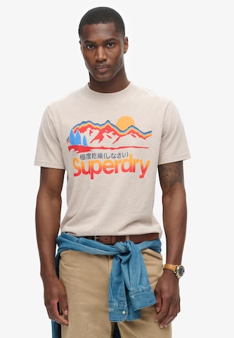 Superdry Shirt 'Great Outdoors' in Grijs: voorkant