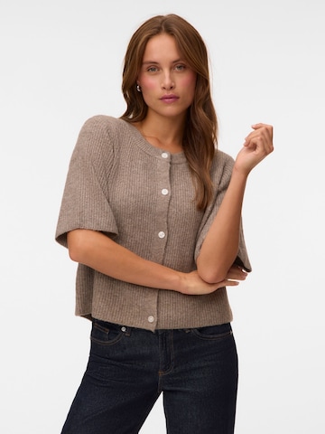 VERO MODA Knit cardigan 'VMSoffe' in Grey: front