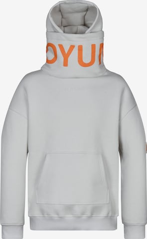 Koyumi Sweatshirt 'Break Your Neck' in Grey: front